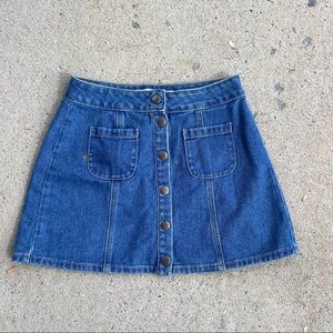 Brandy Melville Button Up Denim Skirt